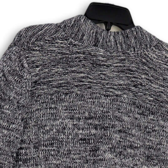 NWT Mens Black White V-Neck Long Sleeve Pockets Cardigan Sweater Sz Medium image number 4