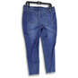 Womens Blue Denim Medium Wash 5 Pocket Design Skinny Leg Jeans Size 14 image number 2