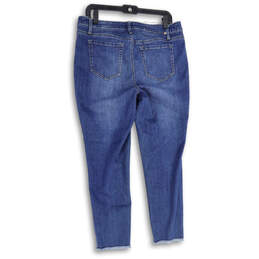 Womens Blue Denim Medium Wash 5 Pocket Design Skinny Leg Jeans Size 14 alternative image