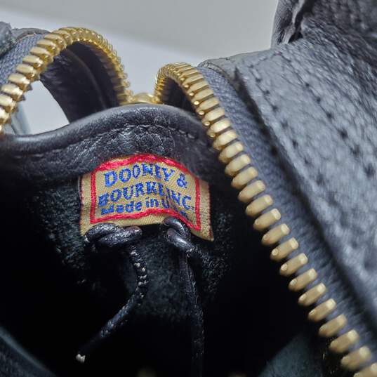 Dooney & Bourke Black Pebbled Leather Satchel Shoulder Bag 12x9.5x4" image number 10