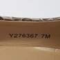 Stuart Weitzman Snakeskin Print Leather Peep Toe Pump Heels Shoes Size 7 M image number 7