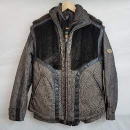 Vintage two piece vest and faux fur jacket size 38