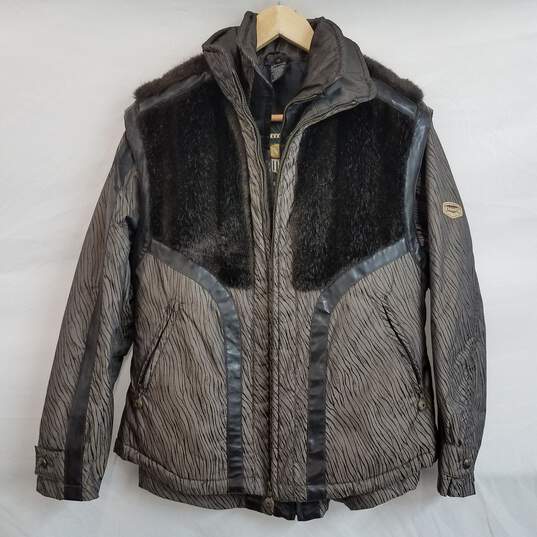 Vintage two piece vest and faux fur jacket size 38 image number 1