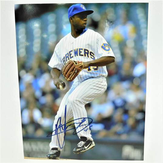 4 Autographed Milwaukee Brewers Photos image number 4