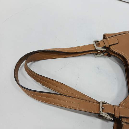 Nine West Brown Leather Shoulder Bag image number 3