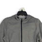 Mens Gray Long Sleeve Activewear Hooded Full-Zip Jacket Size Small image number 3