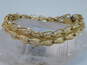 Vintage 14K Yellow Gold Fancy Leaf Detail Bracelet 15.3g image number 2