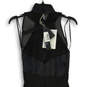 NWT Womens Black Embellished Keyhole Halter Neck Midi Sheath Dress Size 38 image number 4