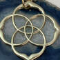 Designer Kendra Scott Gold-Tone Dira Medallion Round Ring Keychain With Box image number 4