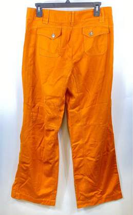 NWT Yael Orgad Womens Orange Flat Front Straight Leg Snow Pants Size 3 alternative image