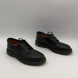 Womens 11849 Black Leather Round Toe Lace-Up Oxford Dress Shoes Size 10 alternative image