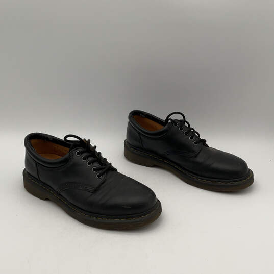 Womens 11849 Black Leather Round Toe Lace-Up Oxford Dress Shoes Size 10 image number 2
