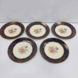 Bundle of 5 Paden City Pottery Coin Gold Tone Plates