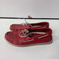 Sperry Top-Sider Men's Red Leather Boat Shoes Size 12M image number 6