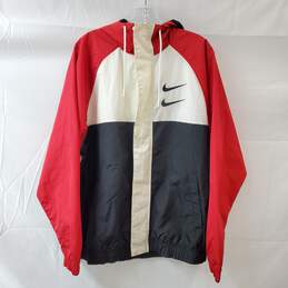 Nike Men's Sportswear Double Swoosh Hooded Woven Jacket Size Medium, Used