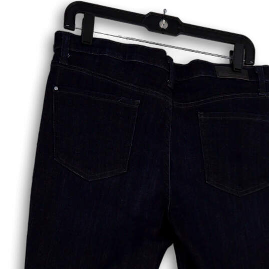Womens Blue Medium Wash Regular Fit Pockets Denim Straight Jeans Size 12 image number 4