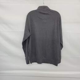 Peter Millar Gray Cotton Blend 1/4 Zip Long Sleeve Pullover MN Size L NWT alternative image