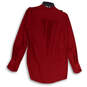 NWT Womens Red Long Sleeve Surplice Neck Hi-Low Hem Blouse Top Size XXS image number 3