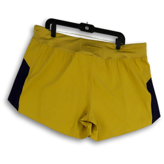 NWT Womens Gold Blue Regular Fit Elastic Waist Activewear Short Size XXL image number 2