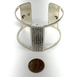 Designer Brighton Silver-Tone Crystal Cut Stones Danube Wide Cuff Bracelet alternative image