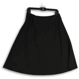 Talbots Womens Black Flat Front Knee Length Classic A-Line Skirt Size 8 alternative image