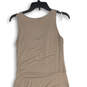 Womens Gray Scoop Neck Sleeveless Side Slit Midi A-Line Dress Size 6 image number 4