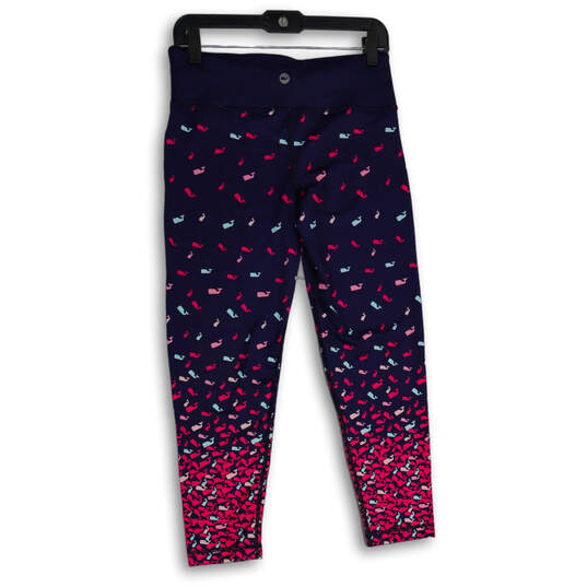 Buy the Womens Blue Pink Printed Elastic Waist Pull-On Ankle