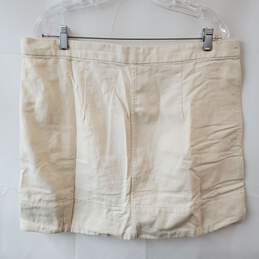 Size 16 White Cotton Denim Skirt - Tag Attached alternative image