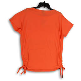 NWT Womens Orange Round Neck Short Sleeve Pullover T-Shirt Size Medium alternative image