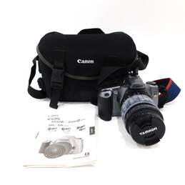 Canon EOS Rebel GII 35mm Film Camera w/ Tamron 28-80mm Lens, Manual & Case