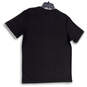 NWT Mens Black Henley Neck Short Sleeve Stretch Pullover T-Shirt Size L image number 1