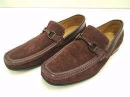 Donald Pliner Leather Upper Burgundy Men's Loafers US 11