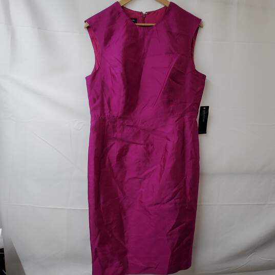 Jones New York Pink Sleeveless Midi Dress Women's 14 NWT image number 1