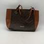 Michael Kors Womens Brown Signature Print Inner Pocket Zipper Tote Bag Purse image number 3