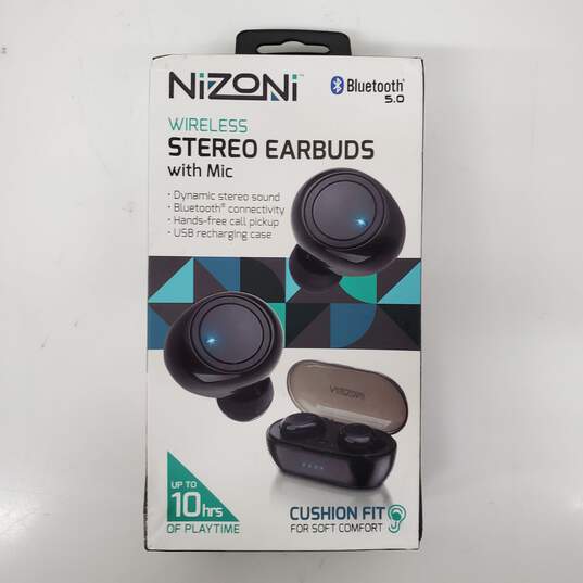 SEALED Nizoni Wireless Bluetooth 5.0Stereo Earbuds w Mic image number 1