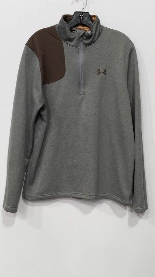Men's Gray Under Armour Pullover Jacket Size L image number 1