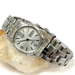Designer Citizen Silver-Tone Stainless Steel Round Dial Analog Wristwatch