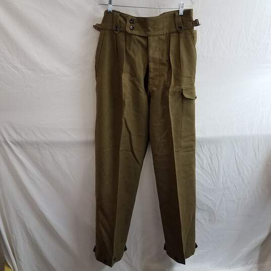 Eaglehawk Clothing Co. Aust. Wool Cargo Pants Green Khaki Size 34 image number 1