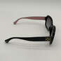 Womens 5053 11 Black Gray Lens Classic Full Rim Rectangular Sunglasses image number 3