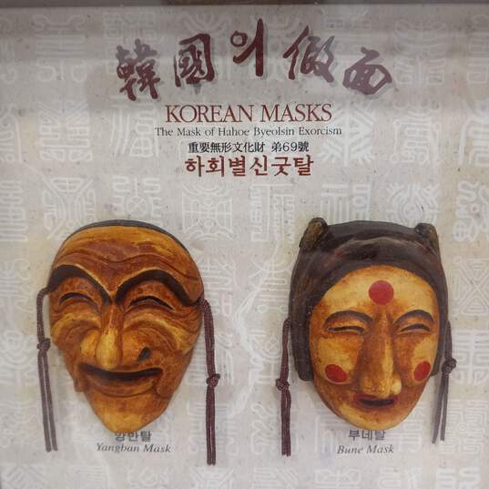 Korean Masks in a Shadow Box image number 5
