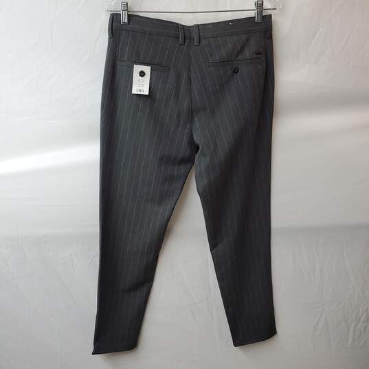 Zara Suit Trousers Grey Pinstripe Men's Size US 30 NWT image number 2