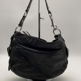 Coach Womens Black Leather Inner Pocket Adjustable Strap Shoulder Bag Purse alternative image