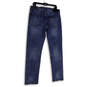 NWT Womens Blue Denim Medium Wash Stretch Pockets Straight Jeans Size 35/32 image number 2