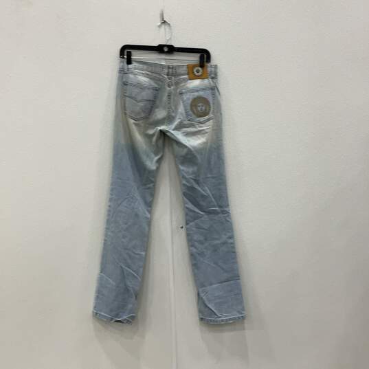 Versace Jeans Couture Womens Light Blue Denim Straight Leg Jeans Size 29/33 image number 2