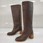 See by Chloe Brown Leather Knee High Boots Women's Size 8.5 AUTHENTICATED image number 1