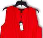 NWT Womens Red Sleeveless V-Neck Layered Pullover Blouse Top Size Large image number 3