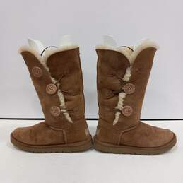 Women's Chestnut Suede Bailey Button Boots Size 7 alternative image