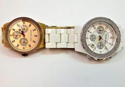 Michael Kors MK-641 & MK-5300 Rhinestone Chronograph Ceramic Watches 150g alternative image