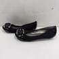 Bandolino Women's Black Slip-On Fabric Silver Buckle Toe Shoes Size 7M image number 2