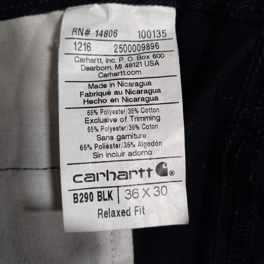 Carhartt Black Chino Pants Men's Size 36x30 image number 4